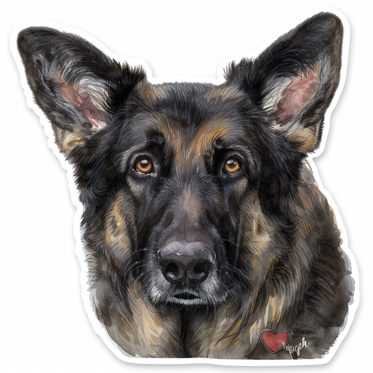 German Shepherd Dog Vinyl Decal Sticker for Car, Laptop, Tumbler and more # F011286