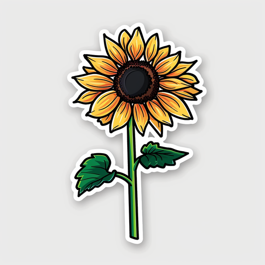 Sunflower flower majestic Expressive surreal Vinyl Decal Sticker for Car, Laptop, Tumbler and more # F023122