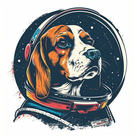 Beagle dog astronaut Vinyl Decal Sticker for Car, Laptop, Tumbler and more # F011892