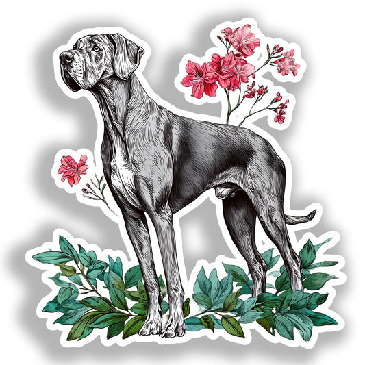 Great Dane Dog Vinyl Decal Sticker for Car, Laptop, Tumbler and more # A019513-4" x 4"