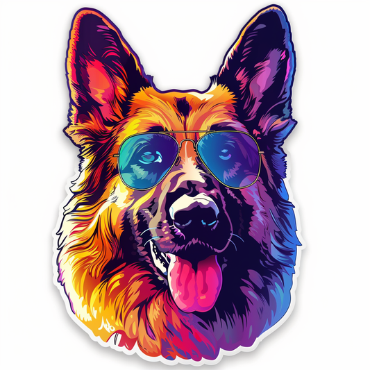 German Shepherd Dog Vinyl Decal Sticker for Car, Laptop, Tumbler and more # F011590