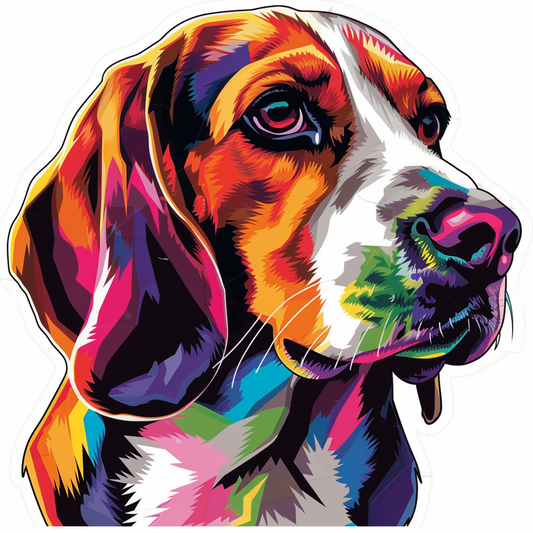 Beagle dog Vinyl Decal Sticker for Car, Laptop, Tumbler and more # F012109