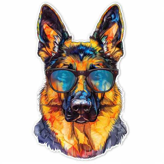 German Shepherd Dog Vinyl Decal Sticker for Car, Laptop, Tumbler and more # F011581