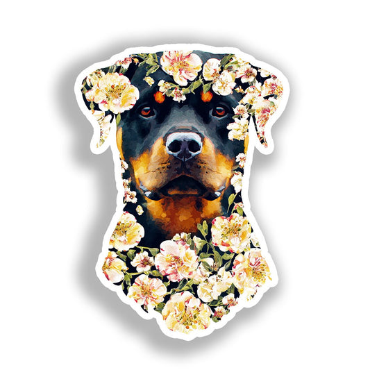 Rottweiler Dog Vinyl Decal Sticker for Car, Laptop, Tumbler and more # A018021-4" x 4"