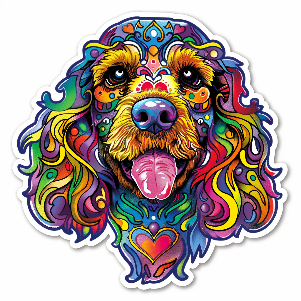 Cocker Spaniel Dog majestic Expressive surreal Vinyl Decal Sticker for Car, Laptop, Tumbler and more # F019945-4" x 4"