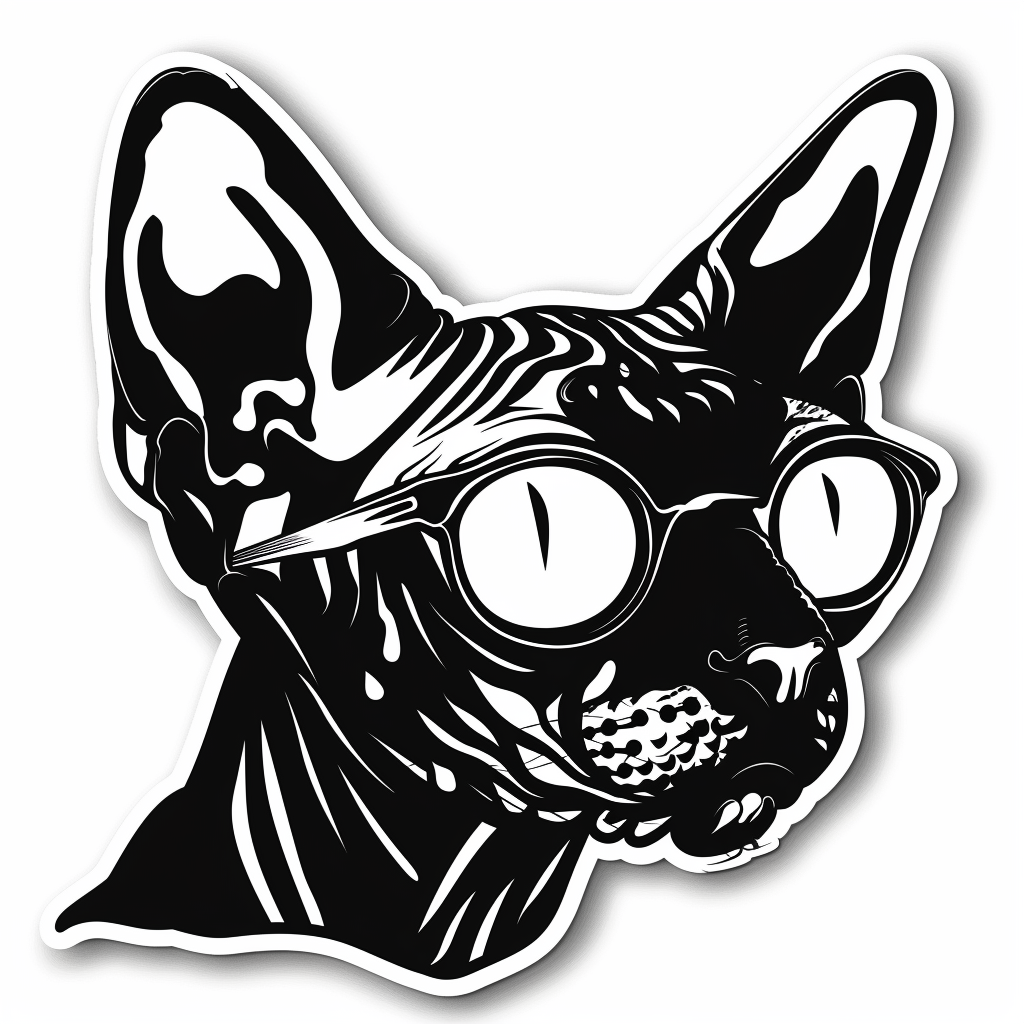Sphynx Cat Vinyl Decal Sticker for Car, Laptop, Tumbler and more # F07705