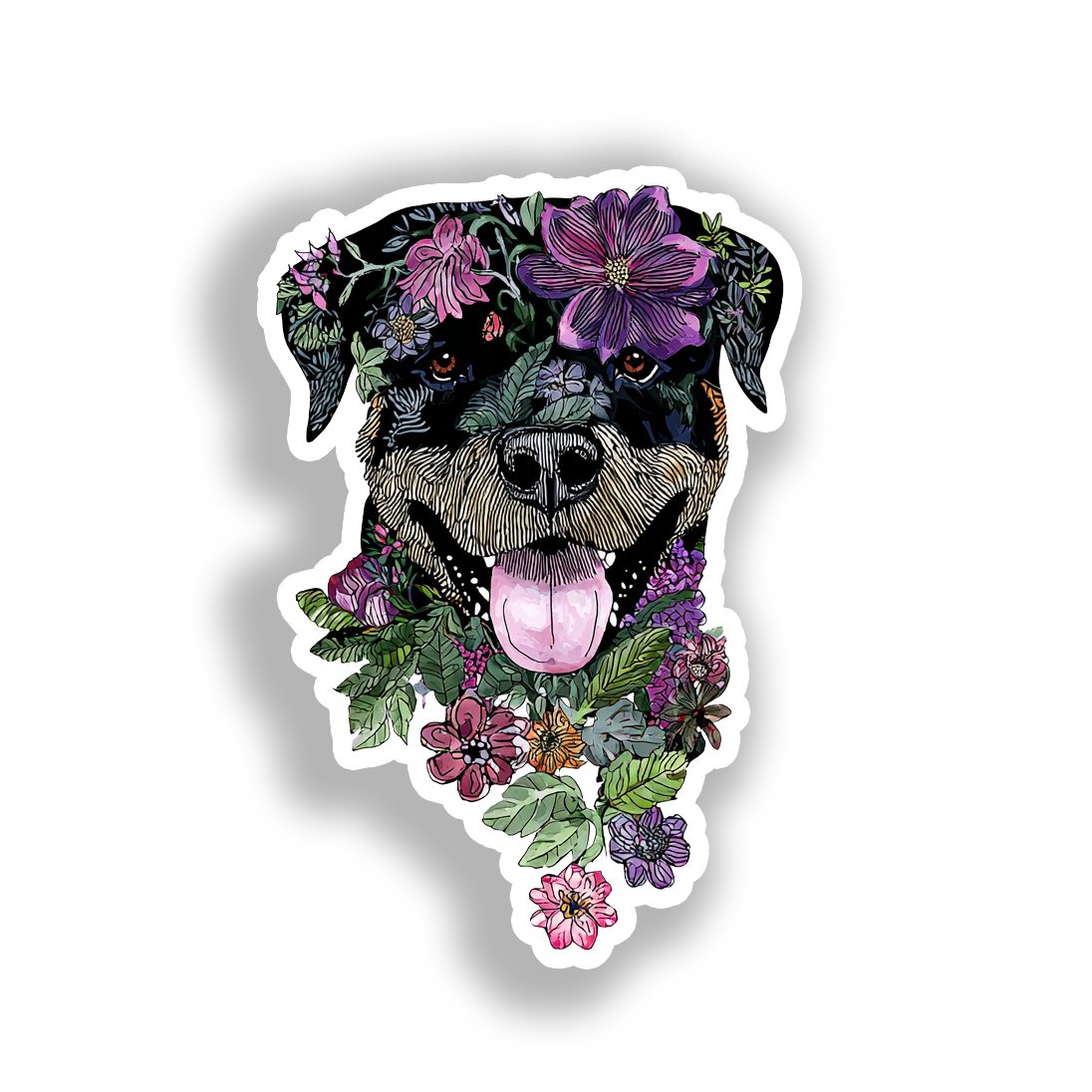 Rottweiler Dog Vinyl Decal Sticker for Car, Laptop, Tumbler and more # A018175-4" x 4"