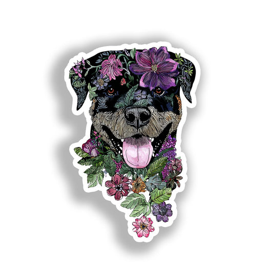 Rottweiler Dog Vinyl Decal Sticker for Car, Laptop, Tumbler and more # A018175-4" x 4"