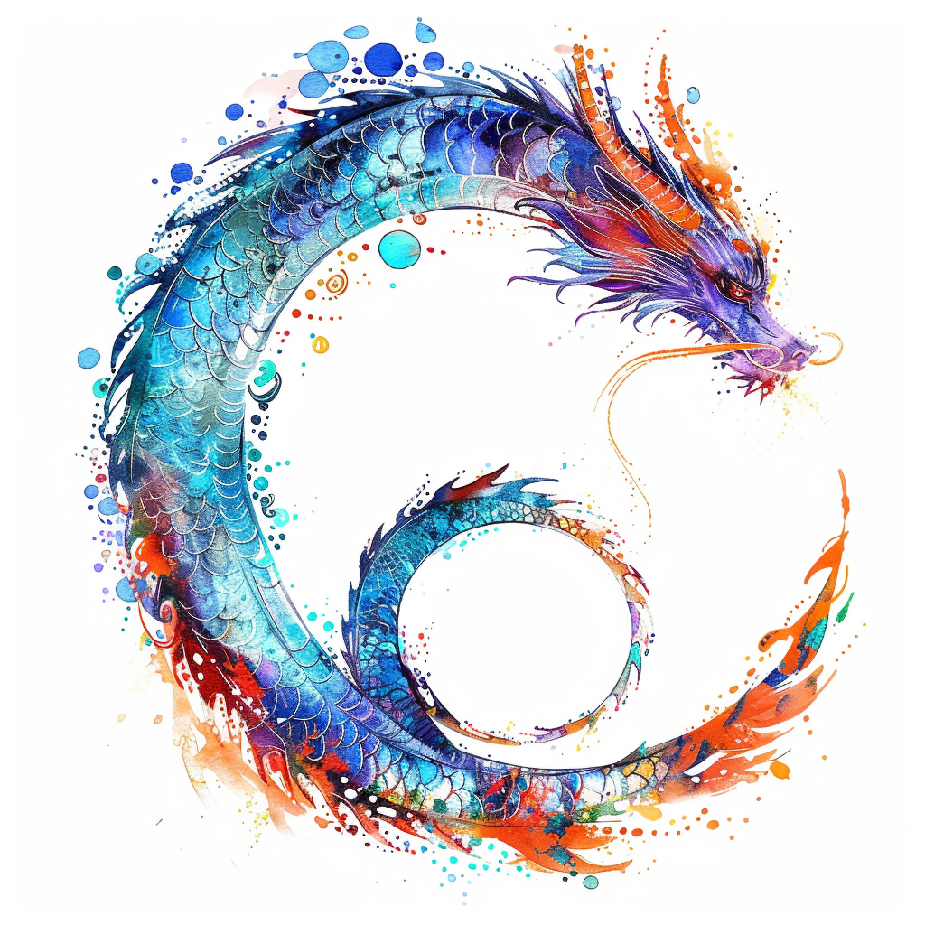 Dragon majestic Expressive surreal Vinyl Decal Sticker for Car, Laptop, Tumbler and more # F019108-4" x 4"