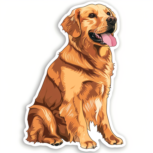 Golden Retriever Dog Vinyl Decal Sticker for Car, Laptop, Tumbler and more # F07160