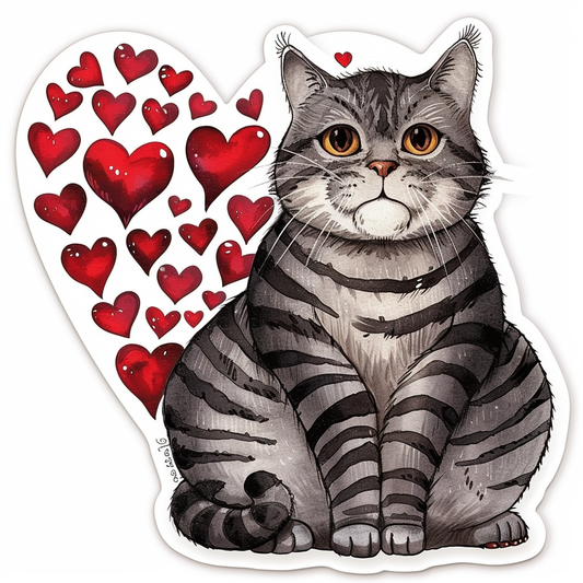 American Shorthair Cat majestic Expressive surreal Vinyl Decal Sticker for Car, Laptop, Tumbler and more # F018876