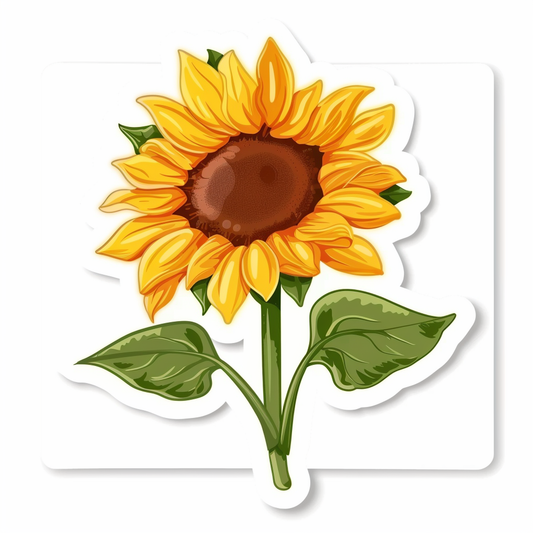 Sunflower flower majestic Expressive surreal Vinyl Decal Sticker for Car, Laptop, Tumbler and more # F022957