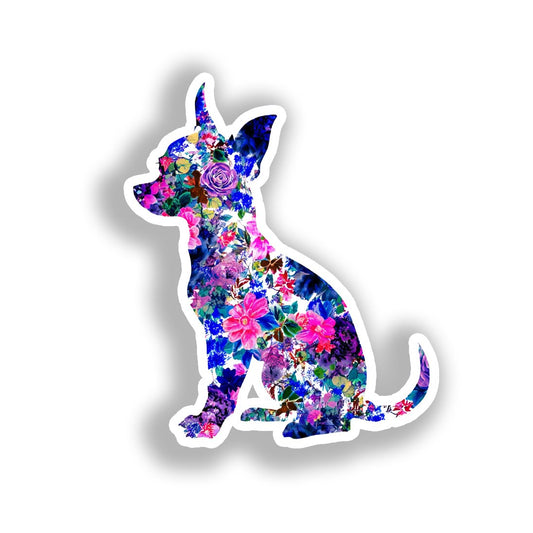 Chihuahua Dog Vinyl Decal Sticker for Car, Laptop, Tumbler and more # A017914-4" x 4"