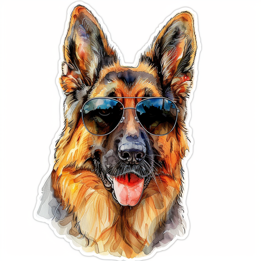 German Shepherd Dog Vinyl Decal Sticker for Car, Laptop, Tumbler and more # F011582