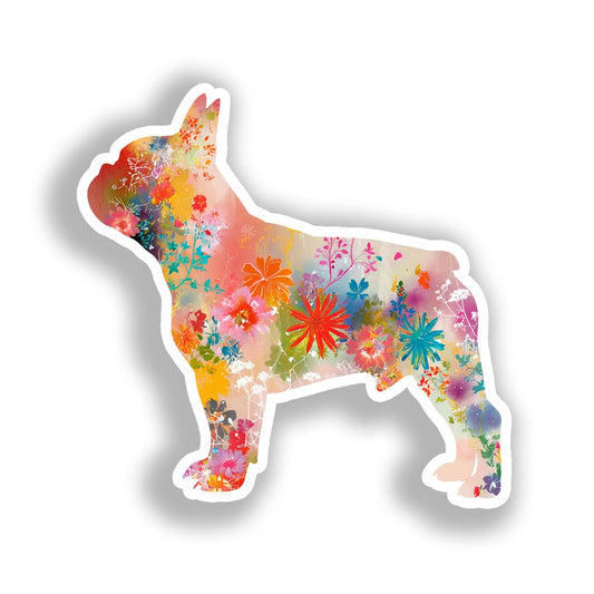 French Bulldog Dog Vinyl Decal Sticker for Car, Laptop, Tumbler and more # A019612-4" x 4"
