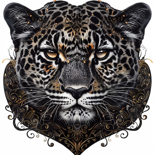 Leopard majestic Expressive surreal Vinyl Decal Sticker for Car, Laptop, Tumbler and more # F022527