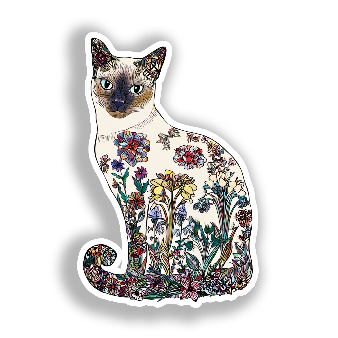 Burmese Cat Vinyl Decal Sticker for Car, Laptop, Tumbler and more # A018915-4" x 4"