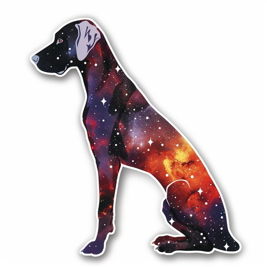 Adorable Great Dane Dog Expressive surreal Vinyl Decal Sticker for Car, Laptop, Tumbler and more # F017990