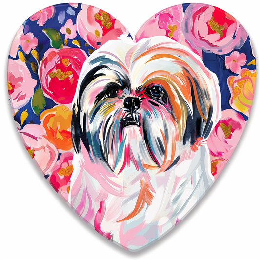 Adorable Shih Tzu Dog Expressive surreal Vinyl Decal Sticker for Car, Laptop, Tumbler and more # F018224