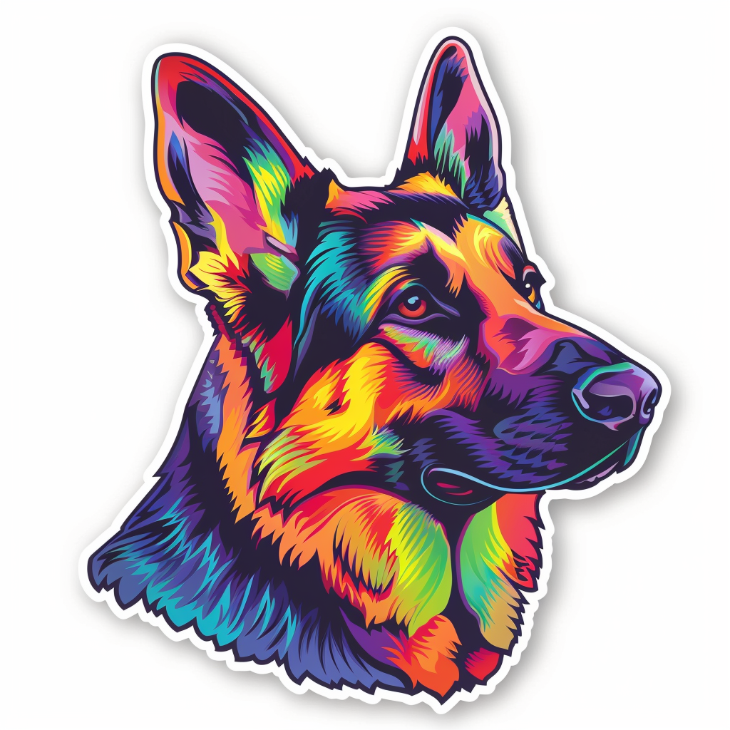 German Shepherd Dog Vinyl Decal Sticker for Car, Laptop, Tumbler and more # F011683