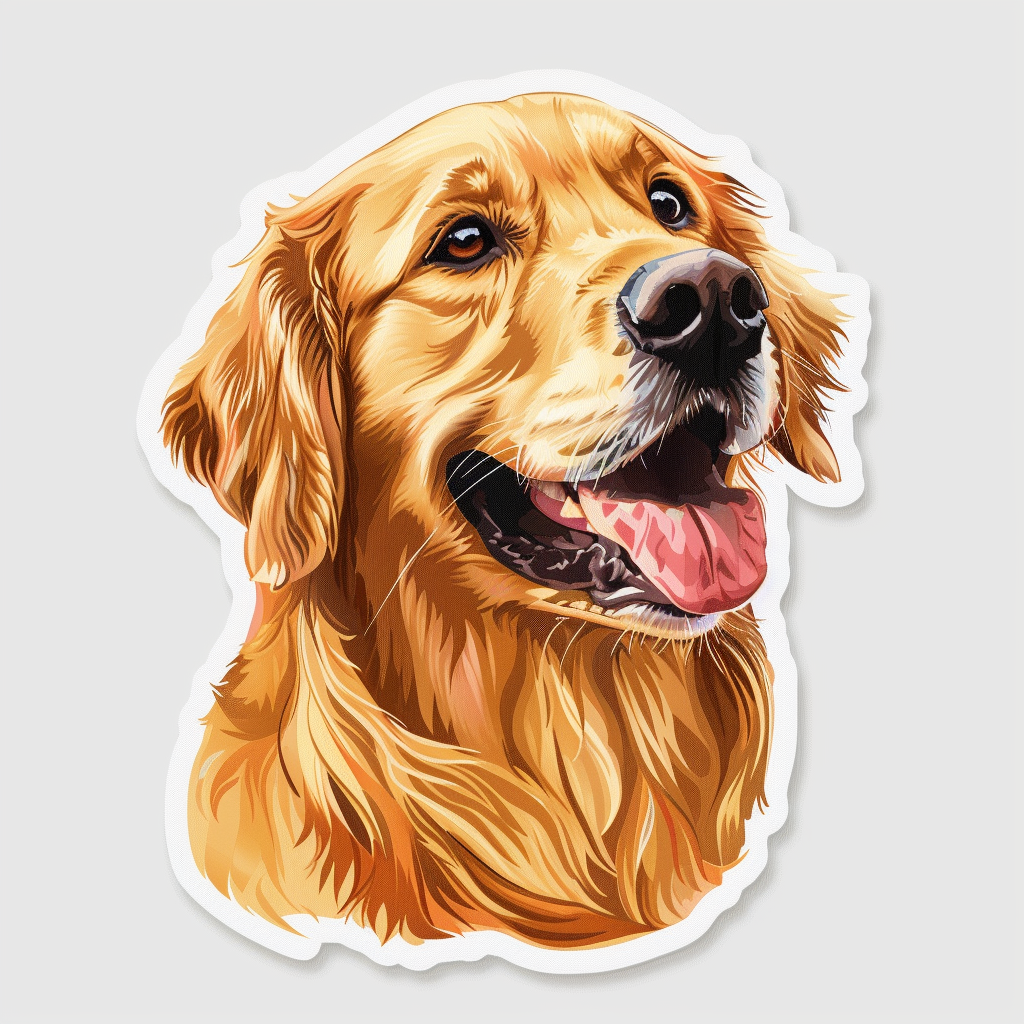 Golden Retriever Dog Vinyl Decal Sticker for Car, Laptop, Tumbler and more # F010502
