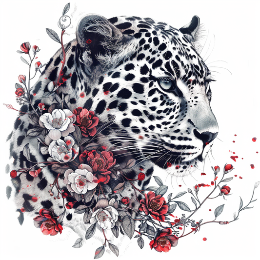 Leopard majestic Expressive surreal Vinyl Decal Sticker for Car, Laptop, Tumbler and more # F022470