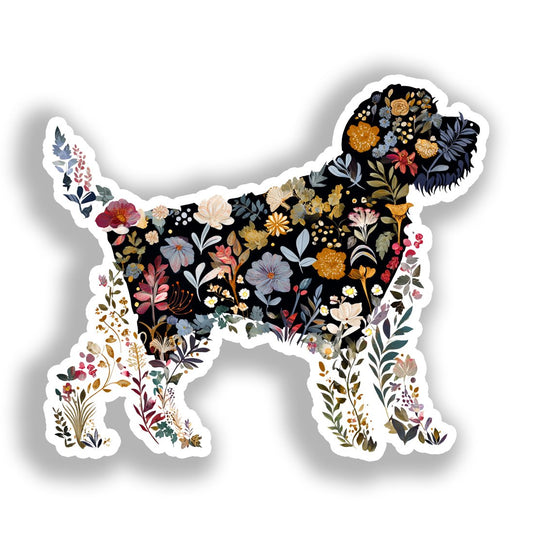 Medium Breed Dog Vinyl Decal Sticker for Car, Laptop, Tumbler and more # A019355-4" x 4"