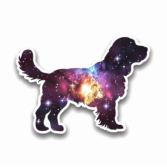Cocker Spaniel Dog majestic Expressive surreal Vinyl Decal Sticker for Car, Laptop, Tumbler and more # F020367-4" x 4"
