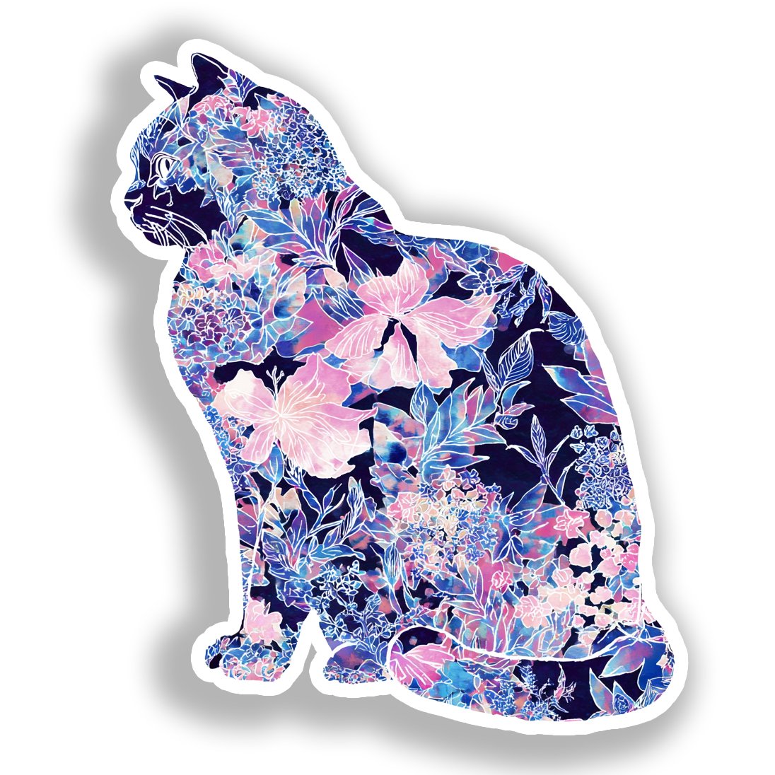 British Shorthair Cat Vinyl Decal Sticker for Car, Laptop, Tumbler and more # A018937-4" x 4"