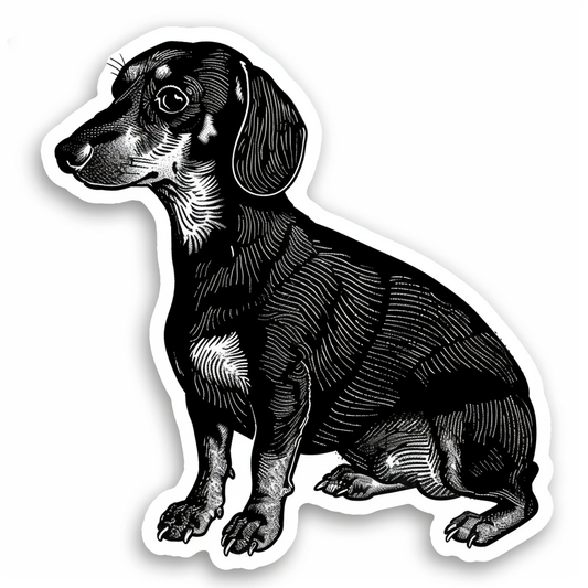Dachshund Dog Vinyl Decal Sticker for Car, Laptop, Tumbler and more # F013100