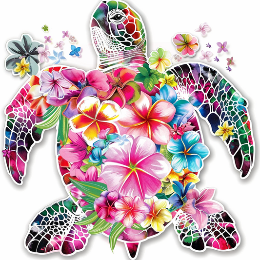 Sticker of a turtle majestic Expressive surreal Vinyl Decal Sticker for Car, Laptop, Tumbler and more # F022054