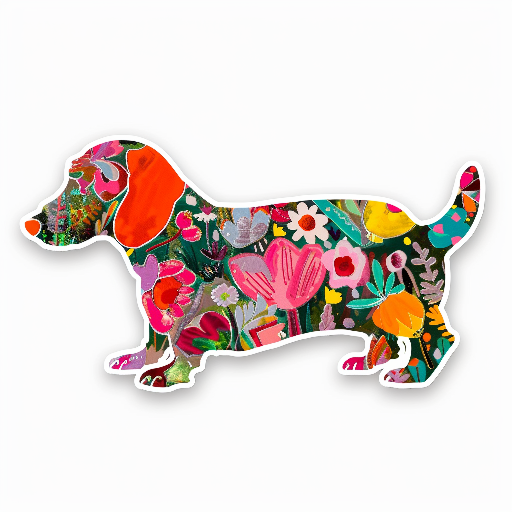 Dachshund Dog Heartcore Vinyl Decal Sticker for Car, Laptop, Tumbler and more # F012719