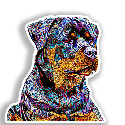 Rottweiler Dog Vinyl Decal Sticker for Car, Laptop, Tumbler and more # A018335-4" x 4"