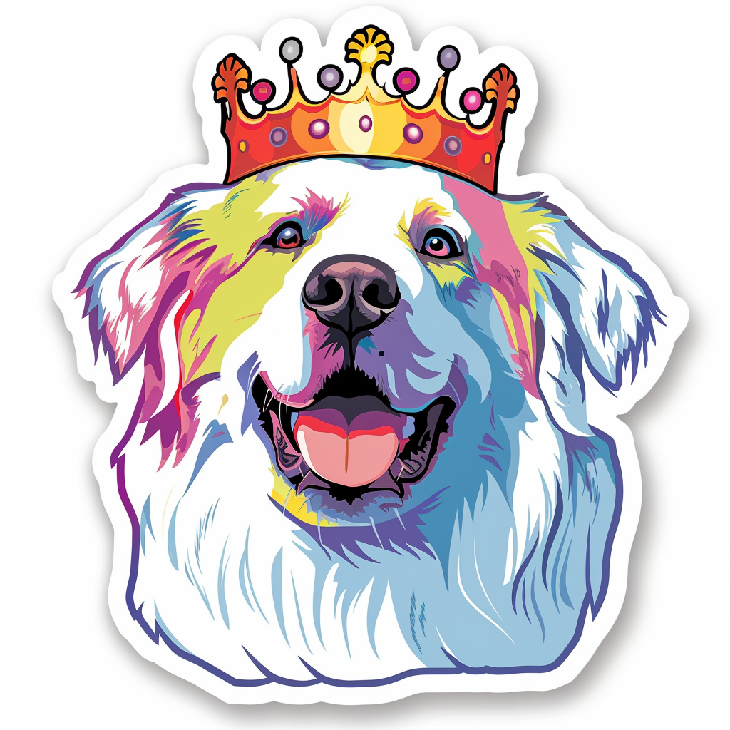 Sticker of Great Pyrenees dog  Vinyl Decal Sticker for Car, Laptop, Tumbler and more # F023584