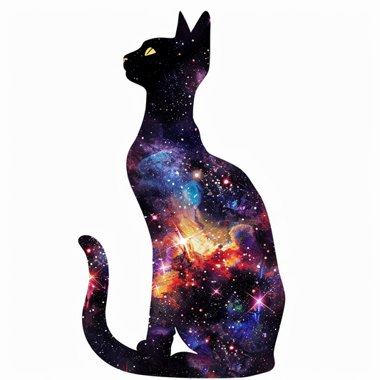 Abyssinian Cat astronaut majestic Expressive surreal Vinyl Decal Sticker for Car, Laptop, Tumbler and more # F021212-4" x 4"