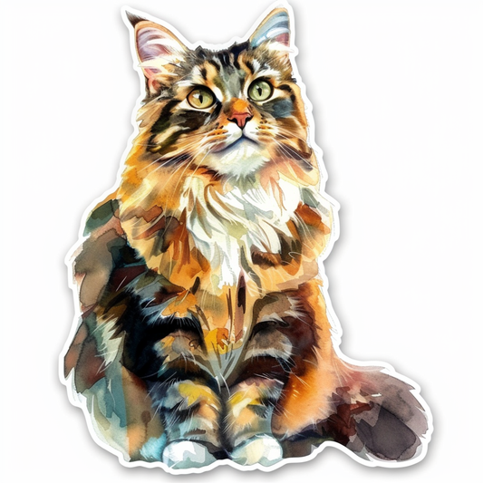 Maine Coon cat Vinyl Decal Sticker for Car, Laptop, Tumbler and more # F07804