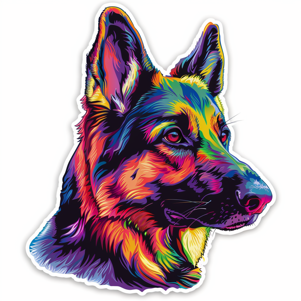 German Shepherd Dog Vinyl Decal Sticker for Car, Laptop, Tumbler and more # F011670