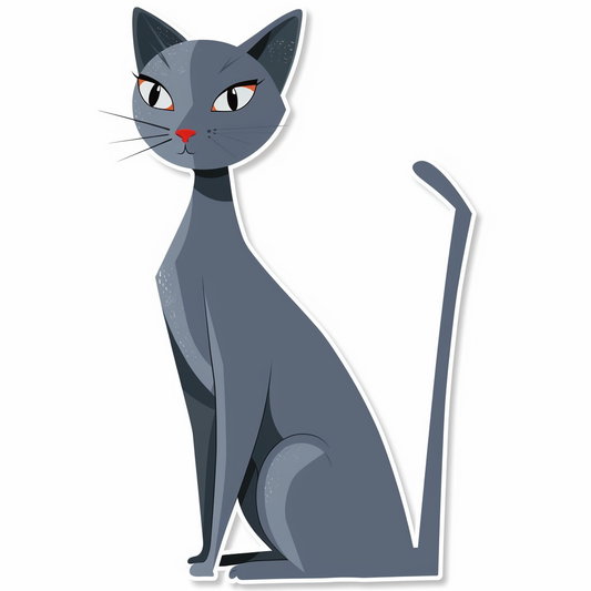 Russian Blue cat Vinyl Decal Sticker for Car, Laptop, Tumbler and more # F07694