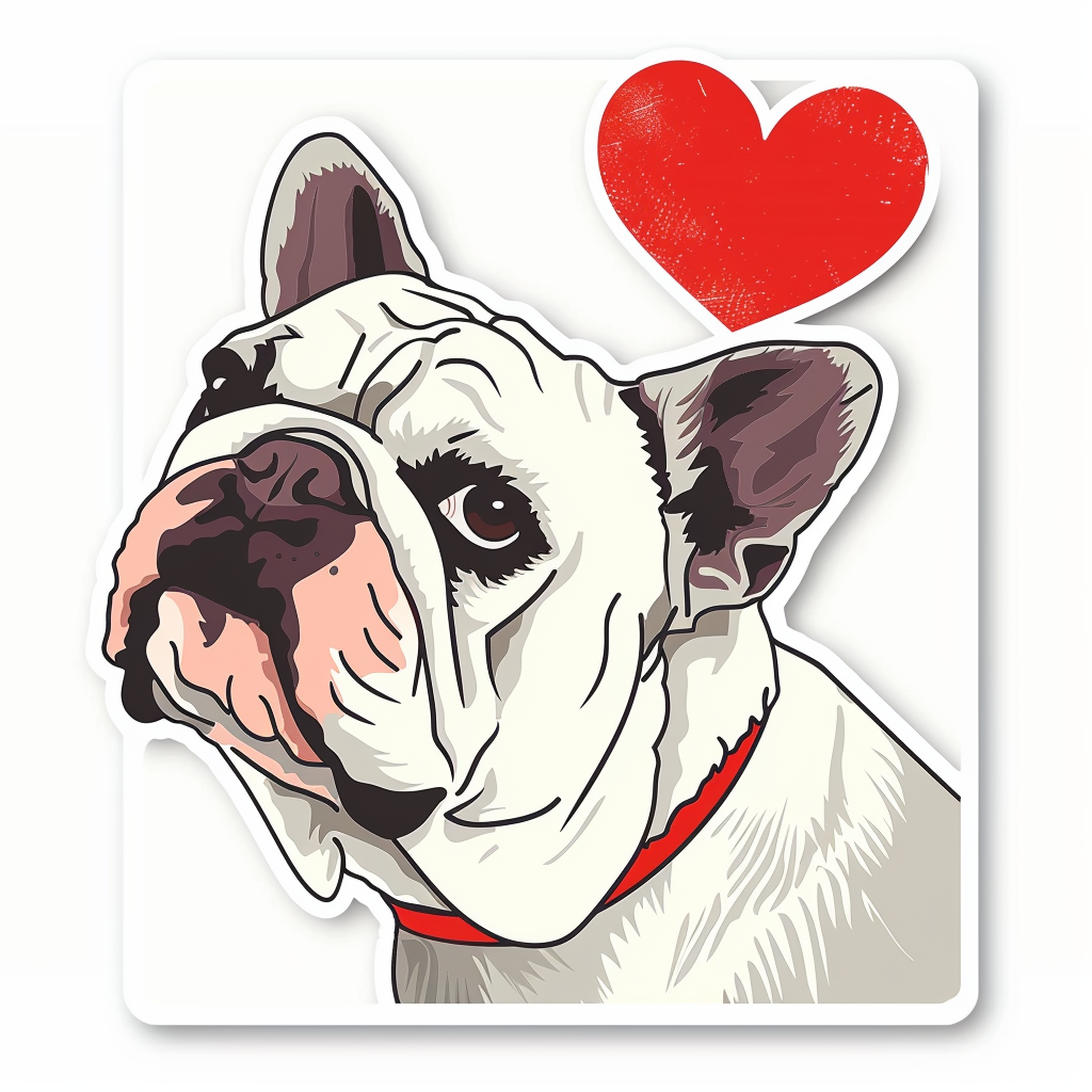Bulldog Dog majestic Expressive surreal Vinyl Decal Sticker for Car, Laptop, Tumbler and more # F017460