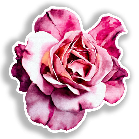 Rose Flower Vinyl Decal Sticker for Car, Laptop, Tumbler and more # A019230-4" x 4"