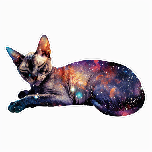 Abyssinian Cat astronaut majestic Expressive surreal Vinyl Decal Sticker for Car, Laptop, Tumbler and more # F021168-4" x 4"