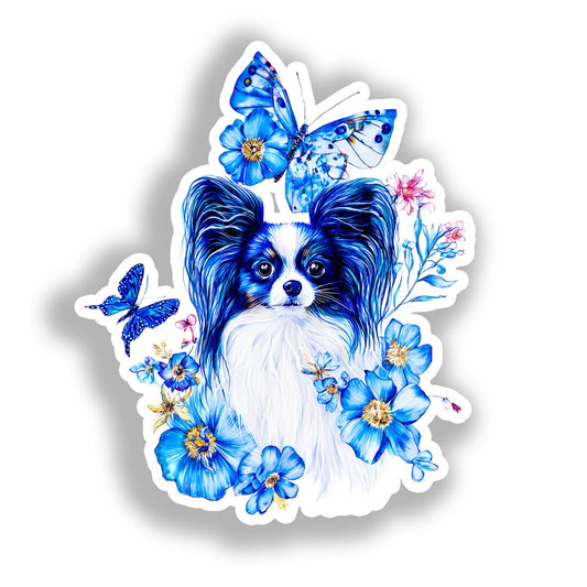 Papillon Dog Vinyl Decal Sticker for Car, Laptop, Tumbler and more # A019279-4" x 4"