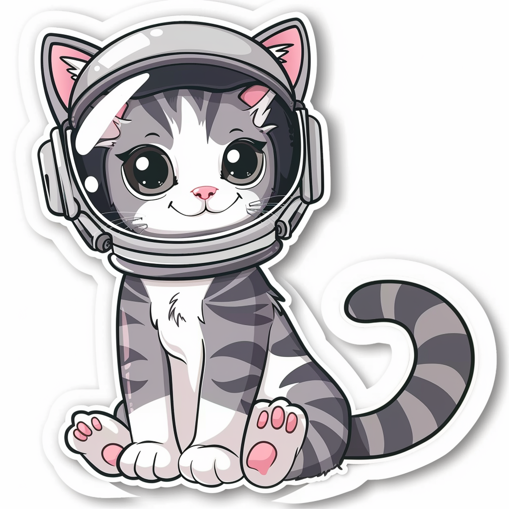 Cute and Adorable American Shorthair Expressive surreal Vinyl Decal Sticker for Car, Laptop, Tumbler and more # F018759