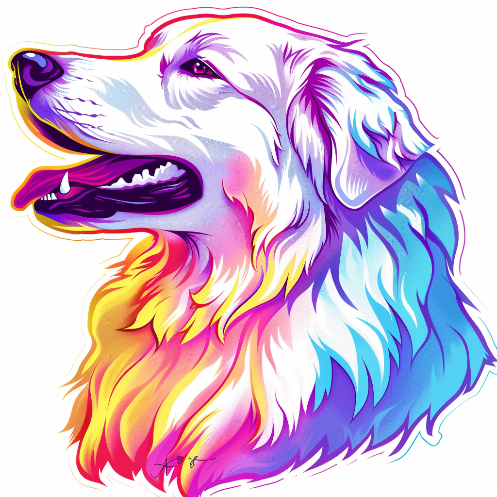 Great Pyrenees dog  Vinyl Decal Sticker for Car, Laptop, Tumbler and more # F023541