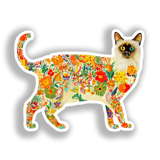 Burmese Cat Vinyl Decal Sticker for Car, Laptop, Tumbler and more # A018912-4" x 4"