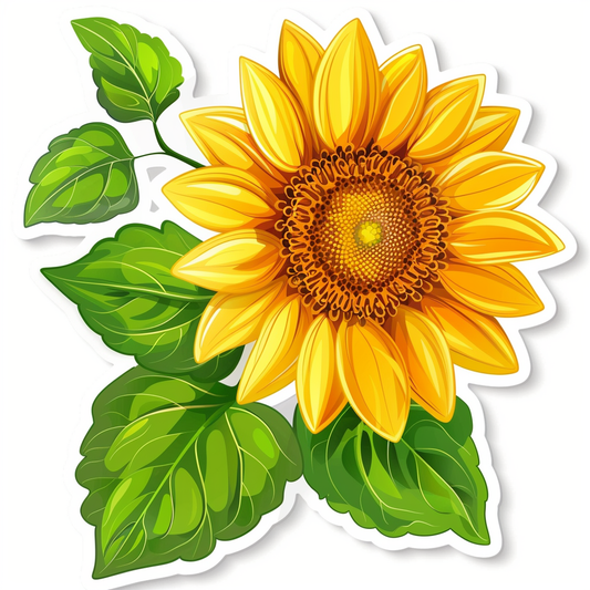 Sunflower flower majestic Expressive surreal Vinyl Decal Sticker for Car, Laptop, Tumbler and more # F022924