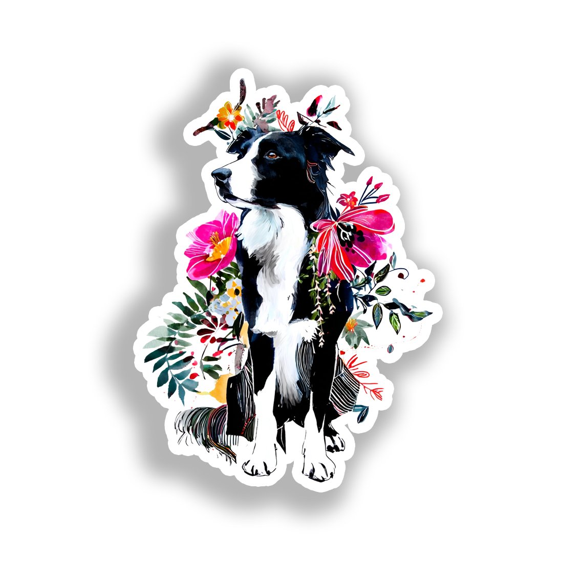 Border Callie Dog Vinyl Decal Sticker for Car, Laptop, Tumbler and more # A019016-4" x 4"