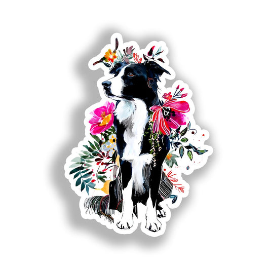 Border Callie Dog Vinyl Decal Sticker for Car, Laptop, Tumbler and more # A019016-4" x 4"