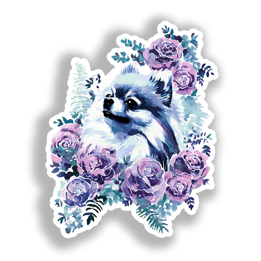 Pomeranian Dog Vinyl Decal Sticker for Car, Laptop, Tumbler and more # A017394-4" x 4"