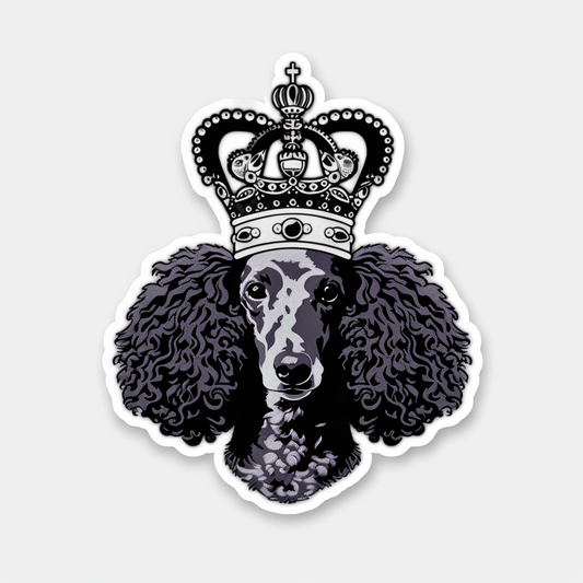 Poodle Dog crowned Vinyl Decal Sticker for Car, Laptop, Tumbler and more # F012622